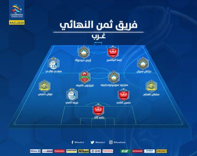 نجما النصر في التشكيلة المثالية