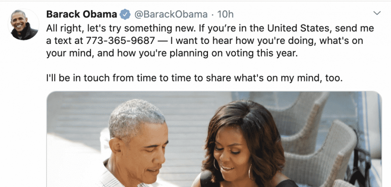 ماذا يحدث عندما تراسل أوباما على رقم الهاتف الذي شاركه مع المتابعين؟