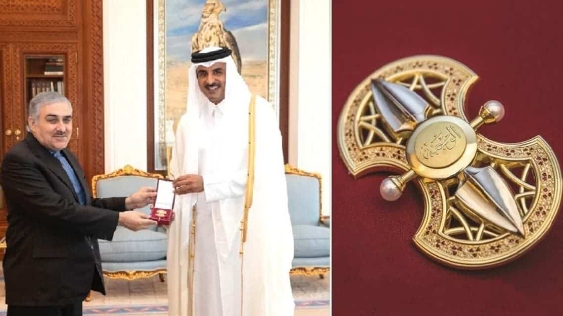 أمير قطر أهدى 184 حجر ماس وياقوت لسفير إيران بالدوحة