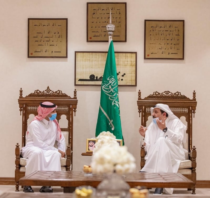وزير الرياضة مع أمير الباحة