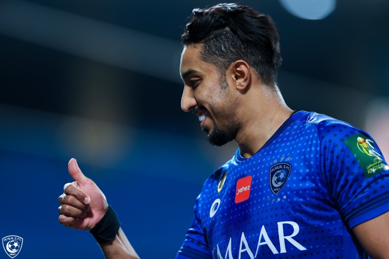 الهلاليون يحتفلون بالتأهل لنهائي كأس الملك 4 سالم الدوسري