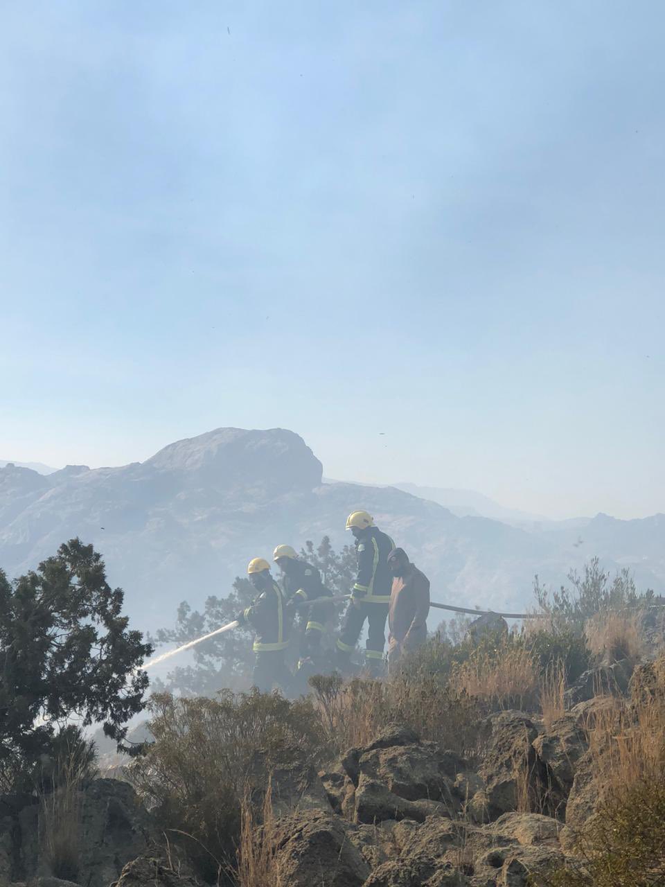 القبض على 3 إثيوبيين تسببوا بـ حريق جبل غلامة بتنومة