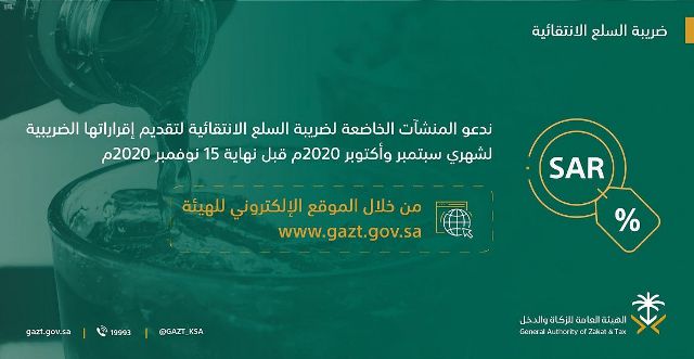 الزكاة والدخل تحدد آخر موعد لتقديم إقرارات ضريبة السلع الانتقائية