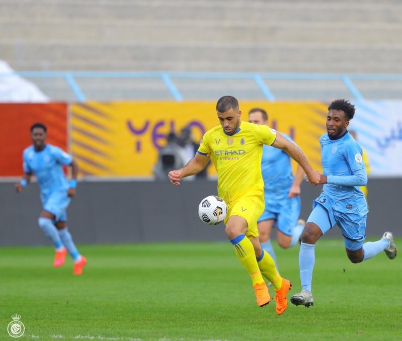 حمدالله في مباراة الباطن ضد النصر