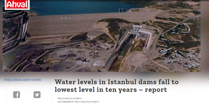 مستوى المياه في سدود إسطنبول ينخفض إلى أدنى مستوى منذ 10 سنوات (1)