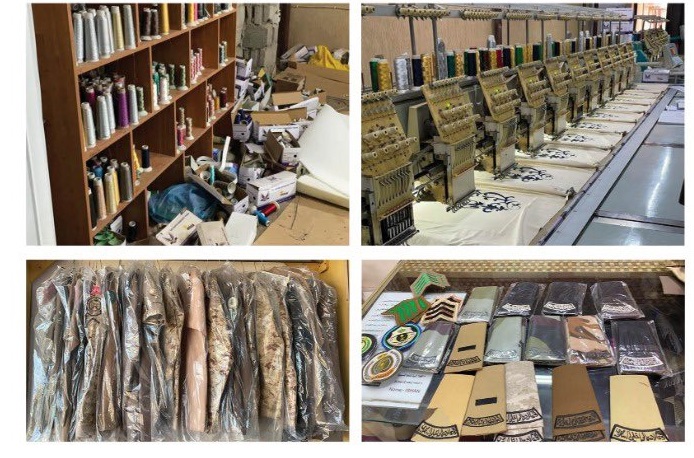 ضبط 50 بدلة عسكرية و3 آلاف قطعة أنواط ورتب وشعارات مخالفة في الرياض