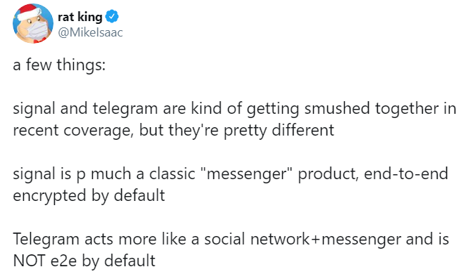 تحذير رسائل Telegram ليست مشفرة تلقائيًا (1)