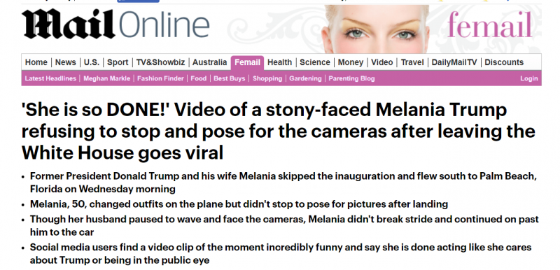 فيديو.. ميلانيا ترامب ذات الوجه الصخري تحرج زوجها أمام الكاميرات (3)