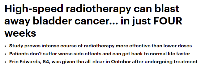 علاج إشعاعي يقضي على سرطان المثانة في 20 يومًا فقط
