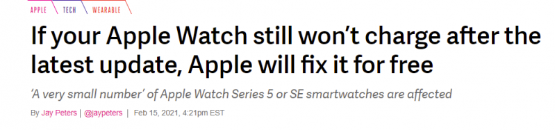 أبل تحاول حل مشكلة ساعتها Apple Watch Series 5 بتحديث جديد