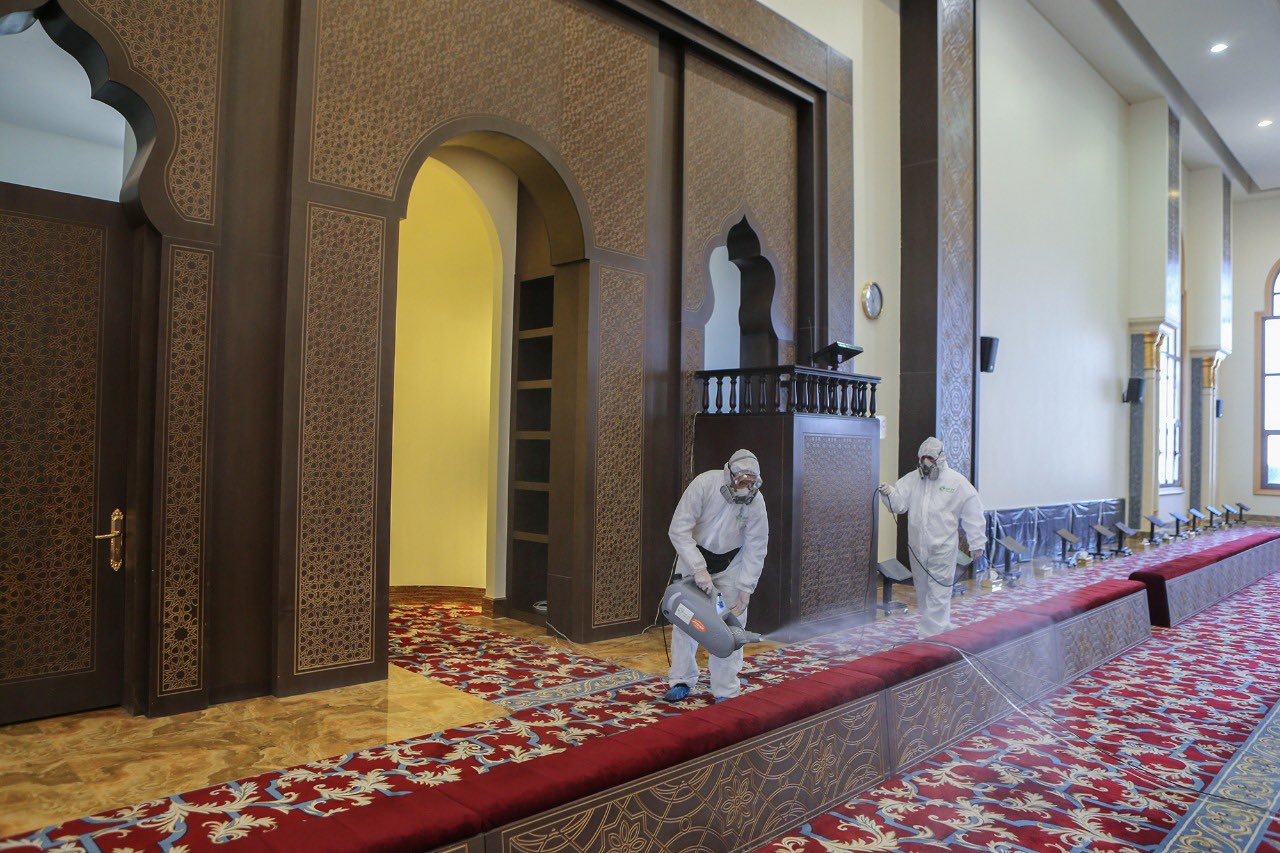 إعادة افتتاح 7 مساجد بعد تعقيمها في 5 مناطق