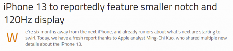 تسريبات جديدة حول هواتف iPhone 13 الجديدة