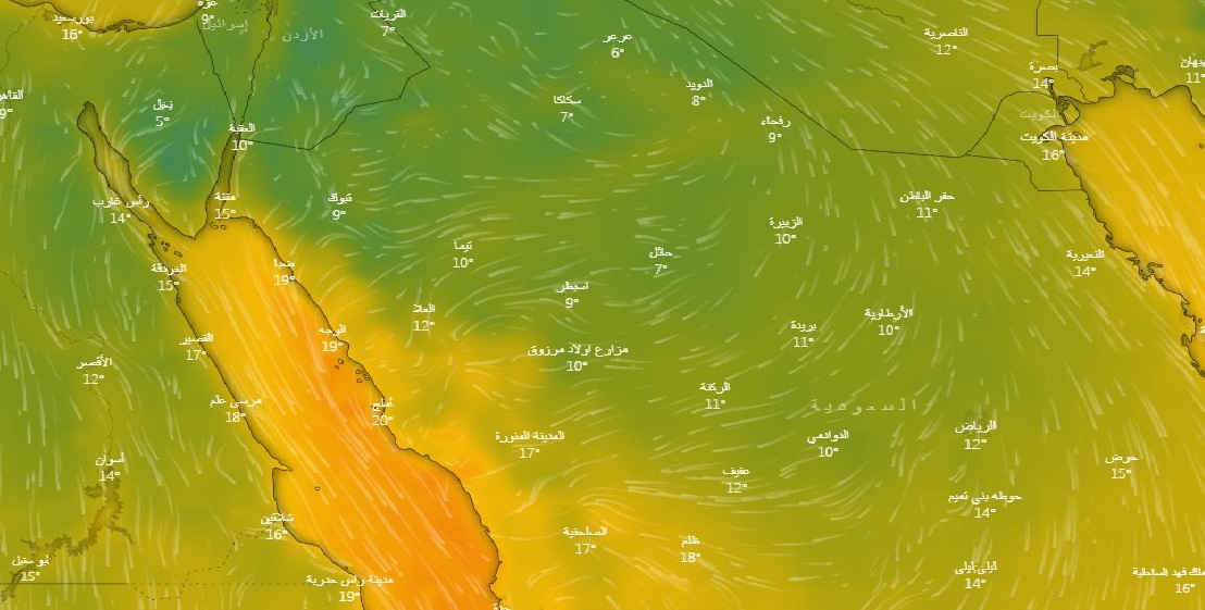 الحصيني : تراجع درجات الحرارة وغبار كثيف بسبب الكتلة القطبية