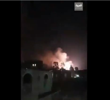 فيديو.. أصوات انفجار أسلحة الميليشيات في مخازن استهدفها التحالف