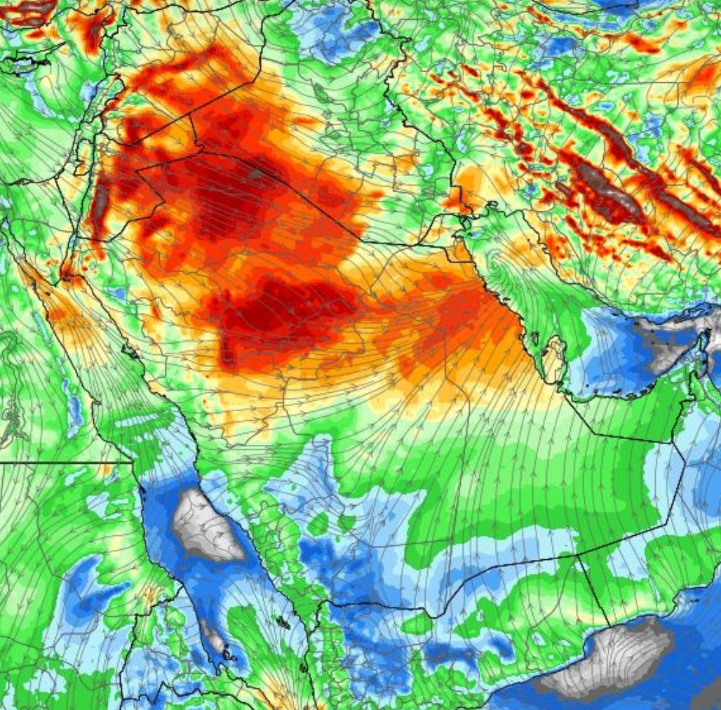 تسميات تطلق اسم حمراء على الحالة الغبارية شمال السعودية