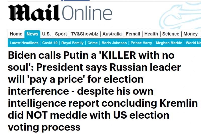 بايدن: بوتين قاتل وسيدفع ثمن تدخلاته قريبًا