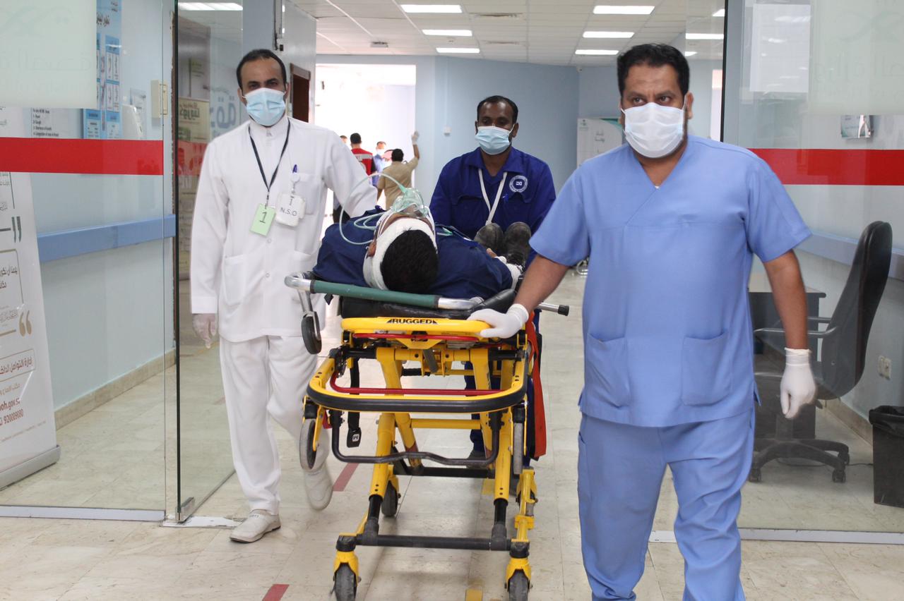 مستشفى القيصومة ينفذ فرضية حريق وهمي ‎