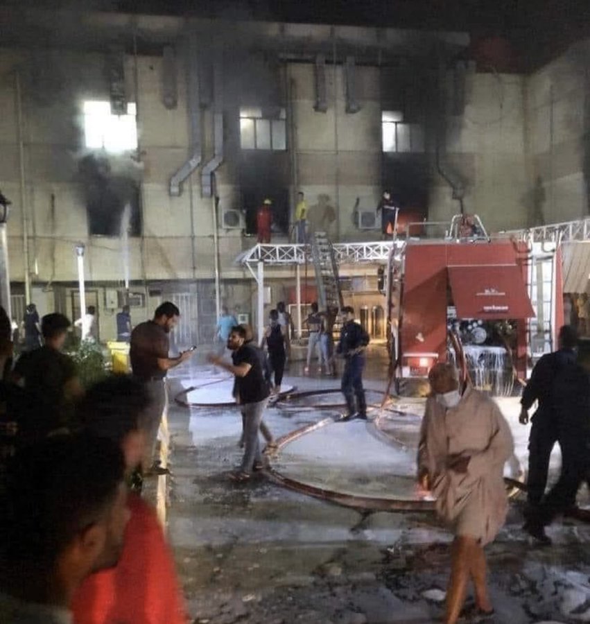 ارتفاع حصيلة ضحايا حريق مستشفى ابن الخطيب ببغداد لـ 81 قتيلاً