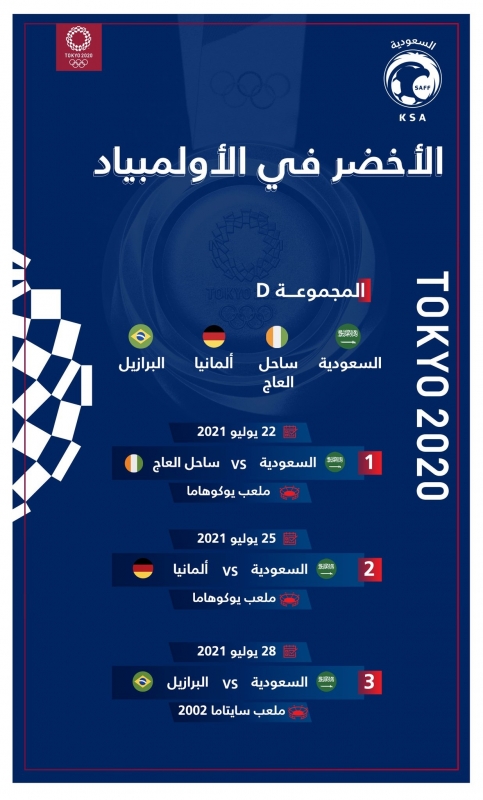 طوكيو السعودي مباريات المنتخب مواعيد مباريات