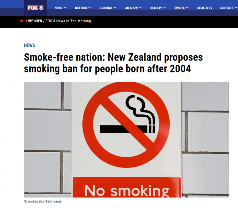 نيوزيلندا تقرر نيوزيلندا تقرر القضاء على التدخين بحلول 2025على التبغ بحلول 2025
