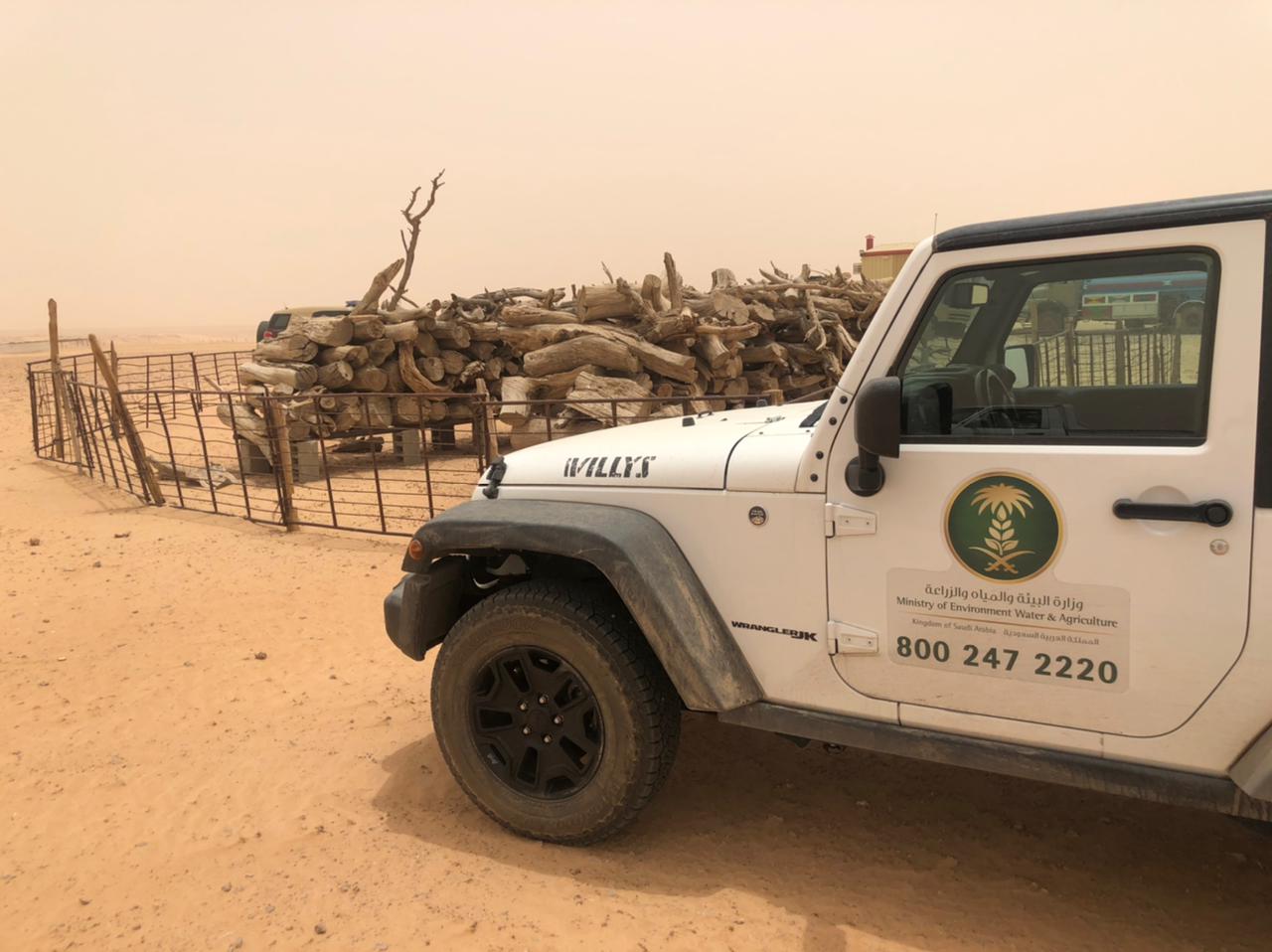 ضبط مخالفين بحوزتهم 312 مترًا مكعبًا حطب محلي جنوب الرياض