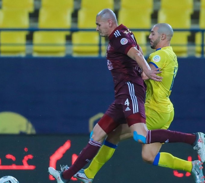 أمرابط في مباراة النصر والفيصلي