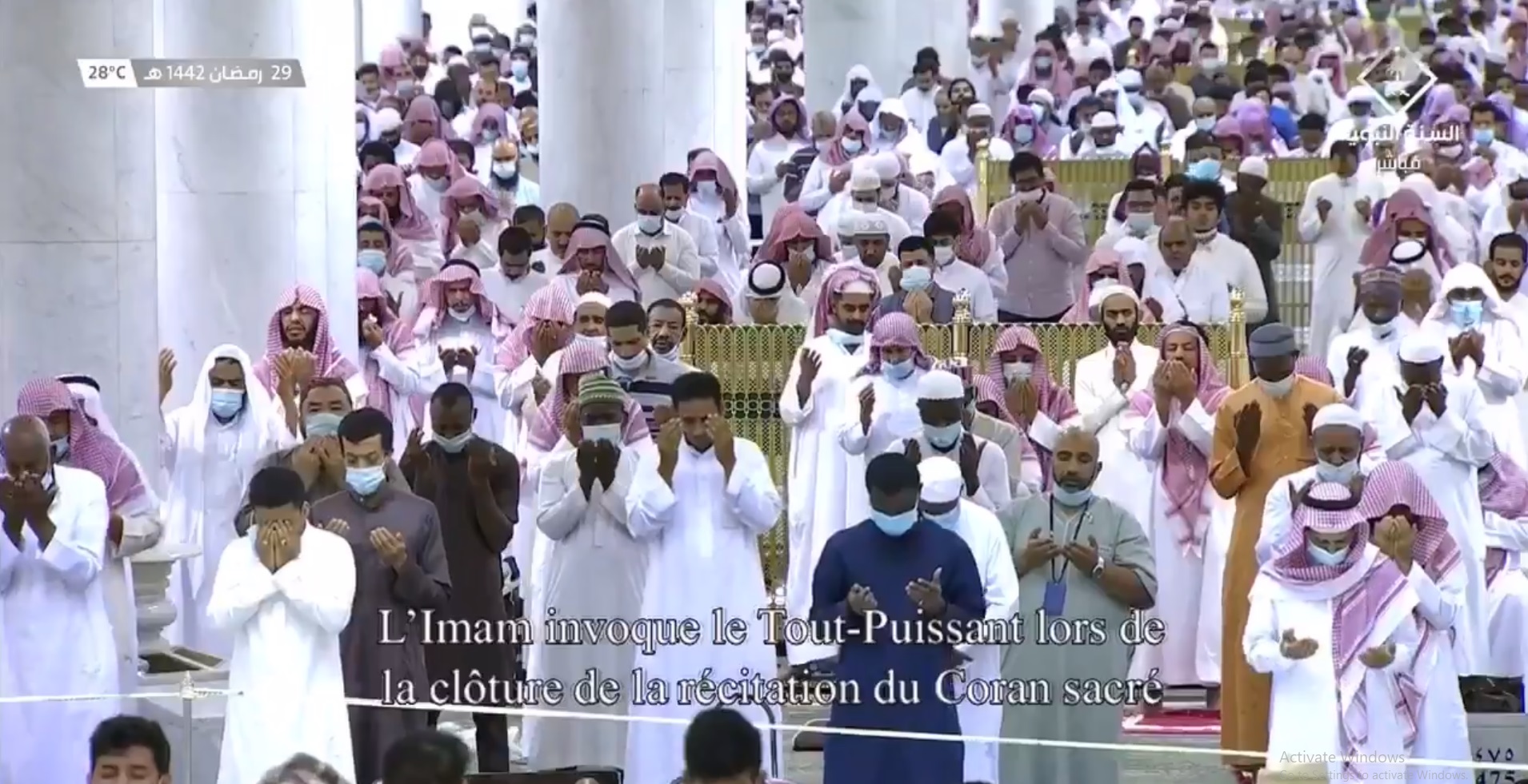المسجد النبوي يشهد ختم القرآن الكريم والبدير يؤم المصلين