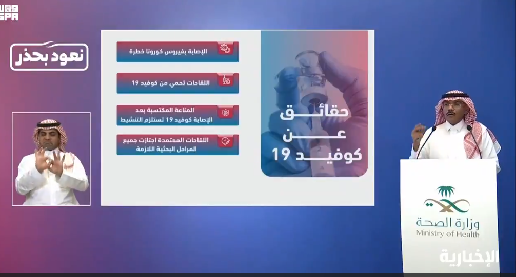 متحدث الصحة: لقاح كورونا آمن والفيروس يؤدي للأمراض الشديدة والوفاة