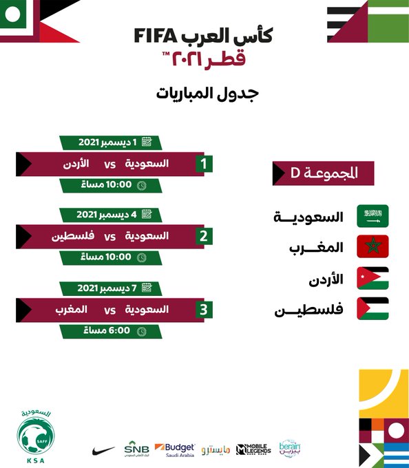 مباريات المنتخب السعودي في كأس العرب 