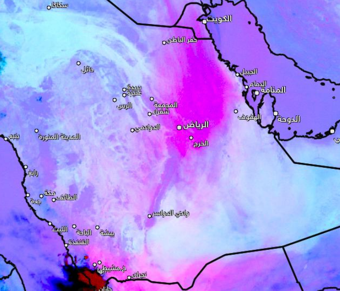 الحصيني : الغبار يتمركز على الرياض والشرقية حتى الـ10 مساءً