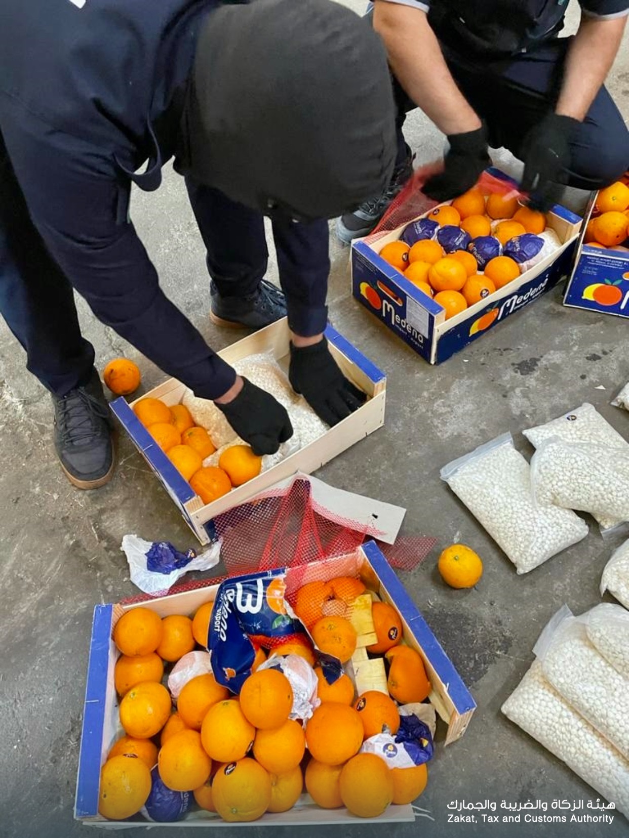 ضبط 4.5 مليون حبة من الكبتاجون في إرسالية برتقال بجدة