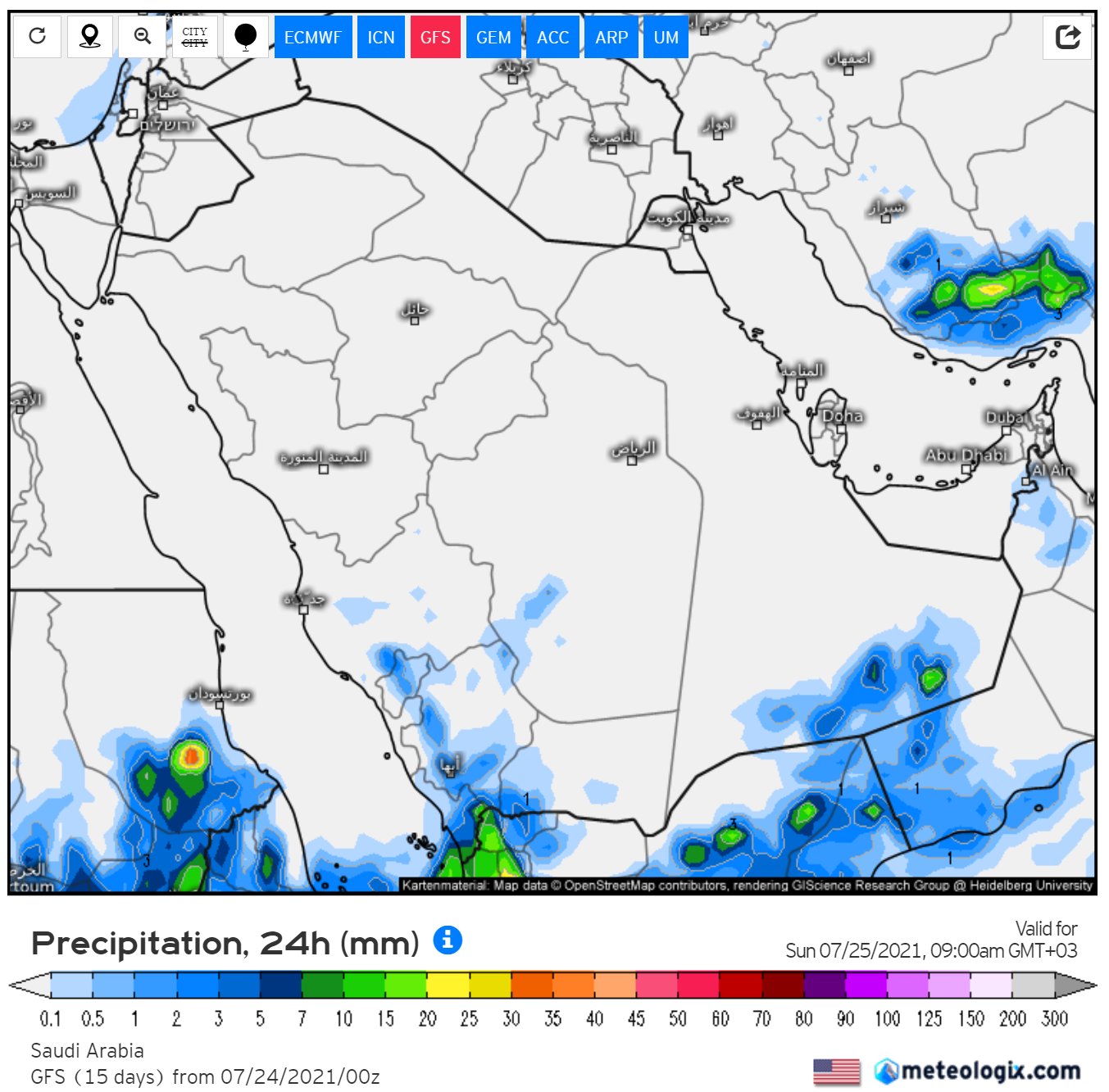 المسند : أمطار اليوم 11 من حالة تروية تشمل 4 مناطق