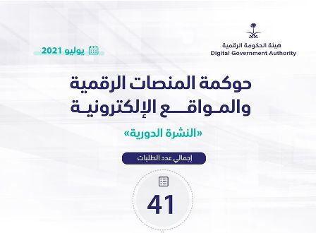 هيئة الحكومة الرقمية تستقبل 41 طلباً لتسجيل منصات رقمية ومواقع الإلكترونية