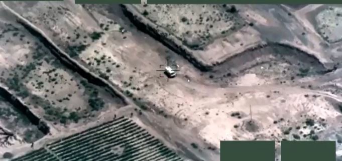 لقطات توثق استهداف التحالف منصة إطلاق طائرات مسيرة في صنعاء