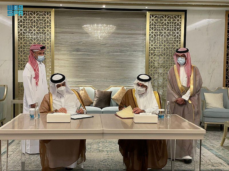توقيع البروتوكول المعدل لمحضر إنشاء مجلس التنسيق السعودي القطري