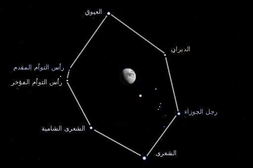 نجوم دائرة الشتاء تزين سماء الفجر أواخر الصيف