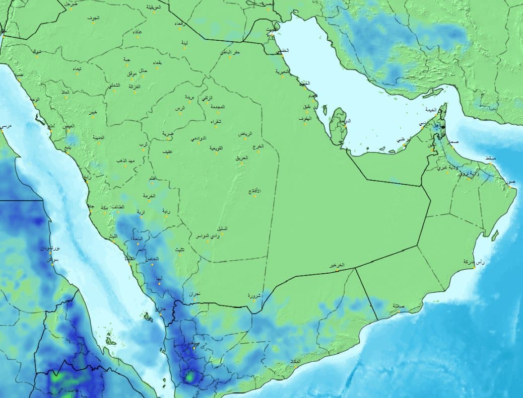 الحصيني : أجواء السعودية اليوم حارة مع رياح مغبرة وأمطار