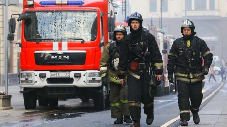 صورة مصرع 3 أطفال خلال حريق بمبنى سكني في روسيا