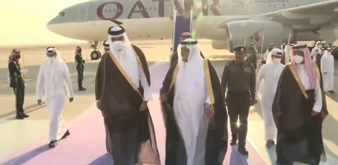 أمير قطر يصل الرياض للمشاركة في مبادرة الشرق الأوسط الأخضر