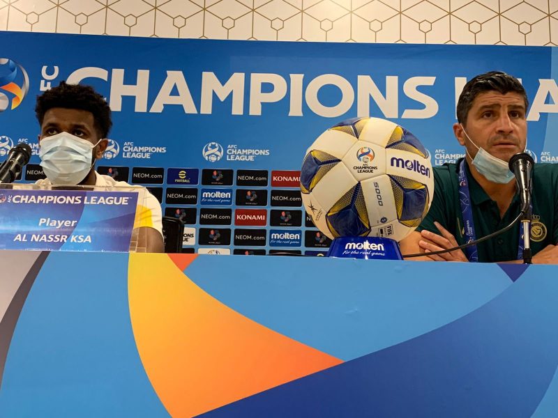 مدرب النصر والنجعي بالمؤتمر الصحفي