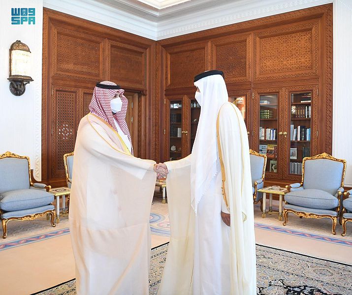 تركي بن محمد ينقل تحيات الملك سلمان وولي العهد لأمير قطر