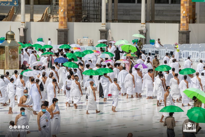 توزيع 3000 مظلة اليوم في المسجد الحرام - المواطن