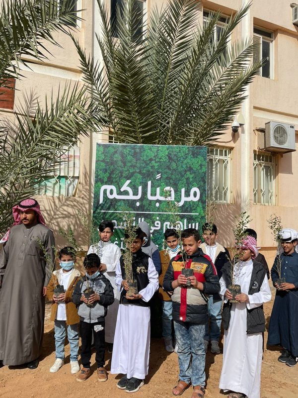 زراعة عدد من الأشجار في مدرسة عمرو بن العاص برفحاء - المواطن