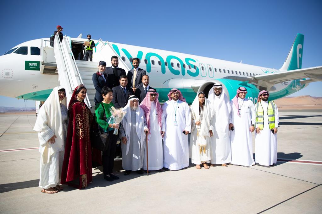 مطار العُلا يستقبل أولى الرحلات الدولية القادمة من دبي عبر طيران ناس