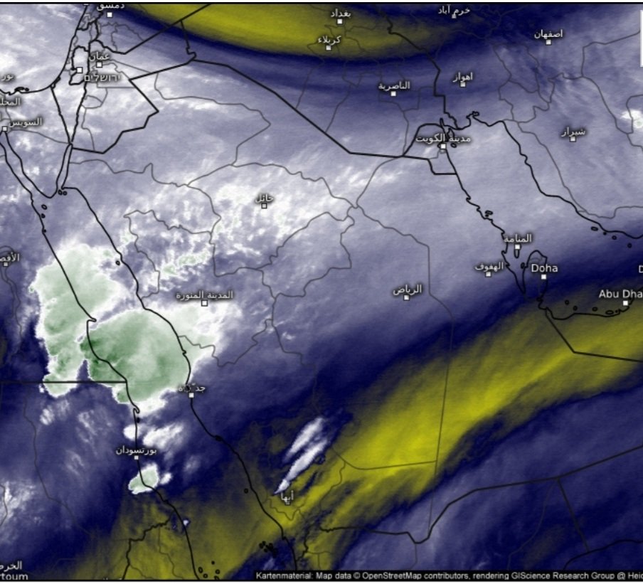 الأقمار الصناعية ترصد السحب وبخار الماء في الغلاف الجوي للسعودية