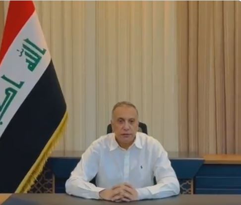 رئيس الوزراء العراقي في أول ظهور بعد محاولة الاغتيال الفاشلة