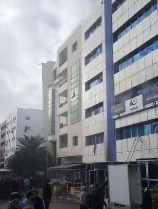 اندلاع حريق في مقر حركة النهضة التونسية