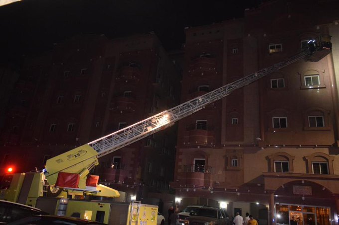 حريق يلتهم شقة سكنية في جدة