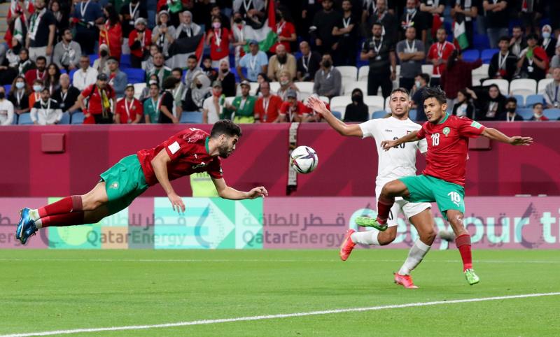 المغرب تمطر شباك فلسطين برباعية