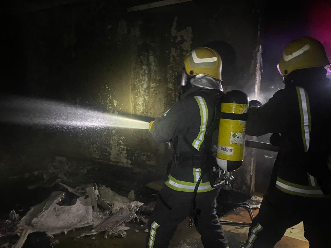 إصابة طفلين إثر حريق منزل في تبوك